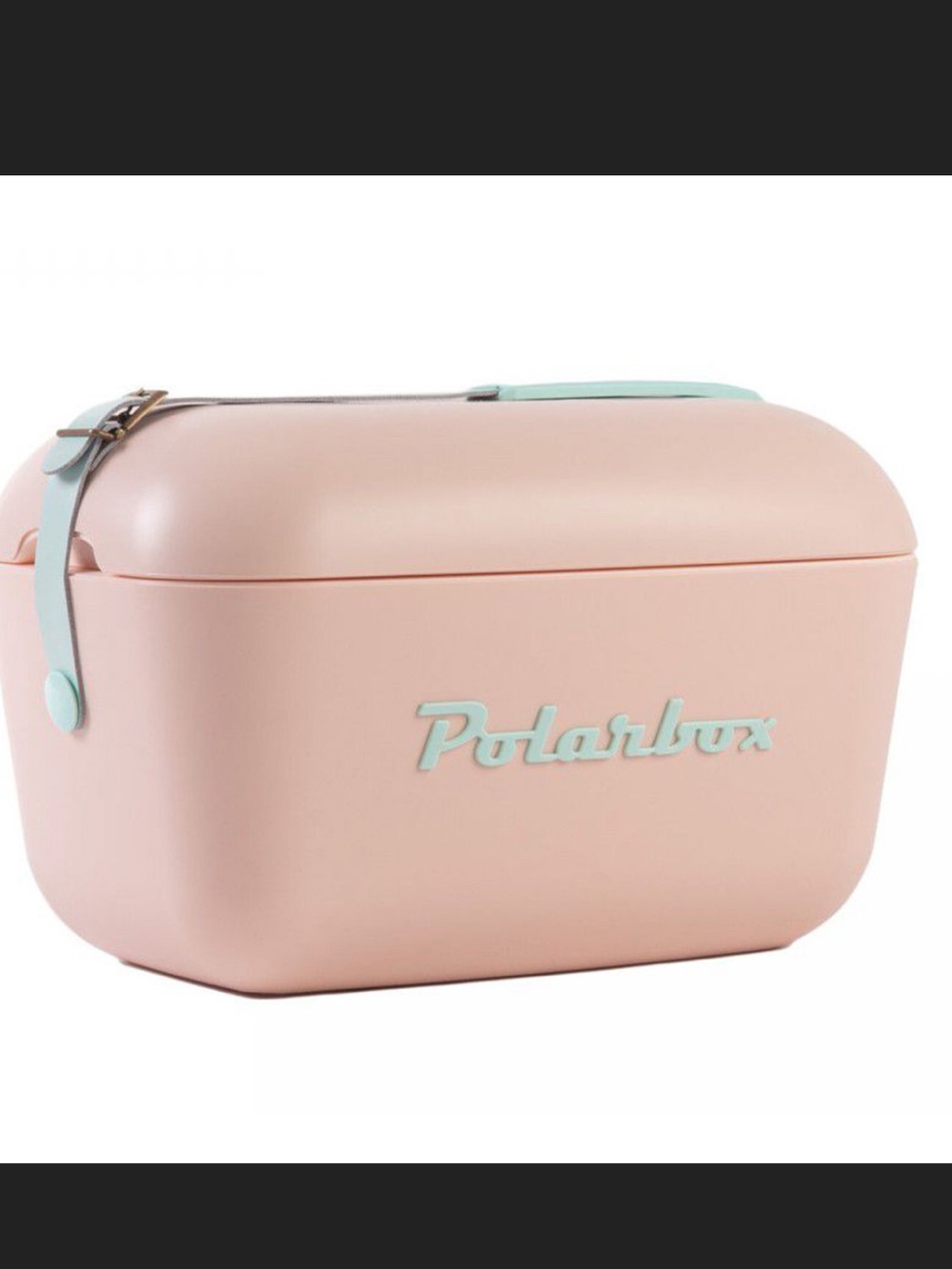 Polarbox Pastel Pink cooler with blue straps